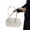 korean Fi Women Solid Color Small Shoulder Side Bag Lady Handbags And Purses 2024 Spring Retro PU Leather Bucket Bag b7Oa#