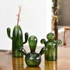 Vases Creative Cactus Shaped Glass Vase Transparent Hydroponics Container Plant Flowerpot Home Desktop Decorative Crafts Birthday Gift