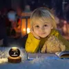 Dekoracyjne figurki LED Nocne światło mleczne Galaxy Układ słoneczny kryształowy kulka dzieci lampa sypialnia atmosferyczny prezent kreatywny