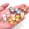 ネックレス100pcs/pack cat cat樹脂チャームバルクストライプ斑点のある子猫動物ペンダントイヤリングネックレスdiyジュエリー卸売