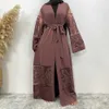 Ubranie etniczne Nowy Ramadan Eid Mubarak Abaya Dubai Femme Luksusowe złote dhinestones muzułmańskie sukienki Abayas Kaftan Islamski Afrykański Dashiki D240419
