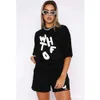 Womens Two Piece Set Foam Printing Designer Clothing Plus Size T-shirt Sports Short S-3XL Size Fashion Comfortable Letter Printing