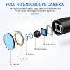 Kameror OIIWAK 1080P ENDOSCOPE CAMERA 8mm Dual Lens Borescope Pipe Inspection Mini Camera 4.3in Skärm IP67 Övervakningsvideokamera