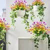 Fleurs décoratives calla lys artificiels extérieurs uv arbustes verdure résistants plantes fausse fleur de cuisine pour le jardin de mariage du bureau de cuisine