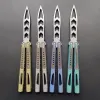 TheOne Butterfly Trainer Training Knife Archon Channel Titanium Handle D2 Blade Bushings System Jilt Free-swinging EDC Knives