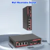 Routery Ienron 6port Multigigabit 2.5 Gb / s niezarządzane wtyczki i odtwarzanie sieci Ethernet 2.5G Przełącznik Gigabit PoE dla routera Wi -Fi