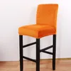 Couvercles de chaise en velours couverture de barre de tissu extensible étendue des housses de siège élastique lavable pour la cuisine de banquet El Office