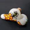 Beautiful 3D Glass Pipes Bee Comb Smoking Dogo Spoon Pipe For Smoking HandPipes Bongs Tobacco ZZ