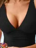 Kvinnors badkläder 2024 V Neck Bodysuit One Piece Swimsuit Sexig Women Black Bathing Swimming Female Summer Beachwear