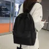Sac à dos Couleur solide Femmes sac à dos Sacs scolaires japonais pour adolescents filles bookbag 2022 Sacs d'étudiants de backbag de voyage en nylon simple