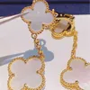 Charme de créateur 925 Boucles d'oreilles de trèfle en argent sterling plaquées avec des bijoux doubles à quatre feuilles à quatre feuilles en or rose 18 carats