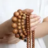 Strängar Pure India Laoshan Sandalwood 2.0 Pärlor Armband Submerged Type Old Materials 108 Pieces Rosary Armband Par Style