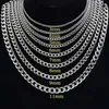 HN 3 mm10 mm roestvrijstalen Cubaanse ketting ketting voor mannen nek sieraden mannelijke accessoires 240422