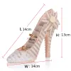 Display High Heels Shoe Model Ring Jewelry Display Stand Holder Earring Jewellery Tray Storage Organizer Case For Counter Display