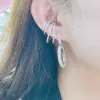 Ohrringe 2023 Luxus Zirkon keine durchbohrten Ohren Ohrringe Frauen Punk Trend Ohrmanschetten Clips Exquisite Chic Clip auf Ohrringen Kpop Accessorry
