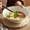 Ensembles de vaisselle Modèle Soup Bowl Maison Large Chapeau Salade créative Céramic Instant Noodles High Sense Caractéristique El