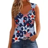 Camisetas para mujeres Camas de tanques para mujeres V Cuello impreso casual Flowy Summer sin mangas lateral profundo Corte de corte para mujeres tiendas oficiales ROPA DE