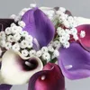 Dekoratif Çiçekler Düğün Beyaz Calla-Lily Çiçek Gelin Dekor 69hf için