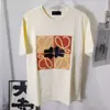 Loeweve TシャツデザイナーティーラグジュアリーファッションメンズTシャツ高品質の春/夏新しいスクエアヘンプロープカラープリントピュアコットン半袖