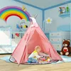 Zelte und Unterkünfte Teeee Zelt für Kinder tragbare Tipi Kinder Haus Indoor Playhouse Baby Foldable Play tun so, als ob Camping Camping