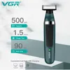 VGR Shaver Waterproof Razor Rechargeable Beard Trimmer Portable Shaving Machine Dual-sided Blades for Men V-393 240420