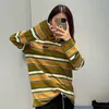 Designer di magliette da donna Nanyou High Edition MIU Pullover Home Pultine Pure Cotton Glutinino Glutinino T-Shirt Cash a strisce versatile Contrasto Polo Ckm8