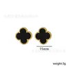 Designer Brand Fashion Hot Selling 18k Gold Clover Earrings Van Titanium Steel Jewelry