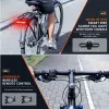 Lights Awapow Bicycle Alarm Anti Theft Bike Taillight Alarm LED Waterproof Tail Light With Mounting Bracket 5In1 Intelligent Bike Lamp