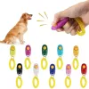 Visselpipor plast bärbar hundklickare leksaker husdjur tranining clicke träning verktyg hund visselpipa