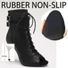 Dance Shoes Genuine Leather Women Thin HIgh Heels Lace-up Boot Woman Indoor Suede Sole Customizable For Latin Dancing Sexy Stilettos
