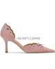 Chaussures habillées 2024 Toe à odeurs pointu Rivet Hollow Femmes Pumps avec papillon talons hauts High Slip on Design deux pièces