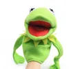 Kermit Frog Hand Puppet Doll Schoolväska grön plysch leksak Big Abdominal Språkföreställningar 240415