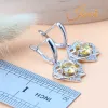 Bracelets Women Bridal Jewelry Sets Yellow Zircon Luxury Wedding Jewelry Charm Bracelets Stones Earrings Rings Pendant Ladies Necklace Set