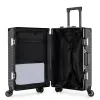 Luggage Suitcase Aluminum Frame Trunk Waterproof Bag Can Sit Cabin Man Suitcases Female Carryon Rolling Luggage Password Trolley Case