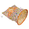 Toys Cat Drill Bags Pet Toys Bird Hedgehog Orange Pattern Cat Drill Bags Cat Tunnels Voice Payment Household Products Pet Supplies