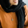 Colares "be e é" colar caligrafia árabe pendente de mulheres caligrafia islâmica em aço inoxidável eid alfitr jóias de jóias