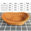 Organisatie imiteer Rattan keukenopslagmand Creative Brown Oval Bread Trade Woonkamer Groente Fruit Flower Organisatie Box