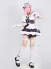 Anime kostymer i lager elysia piga uniform cosplay come game honkai påverkan 3: e sexiga kostymer maid klänning wig hallown party cosplay outfits y240422