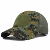 Capes de baseball militaire tactique Camouflage multicolore Visor Soleil respirant Mesh extérieur de la chasse à la chasse squelette