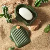 Piatti 1 pezzi di sapone creativo cactus forma di sapone sponge portasputtini per il bagno di percorso per viaggi per viaggiatore impermeabile portatile porta sapone impermeabile