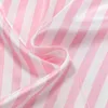 2pcs enfants Sleepwear Girl Sweet Striped Mock Silk Satin Pajamas Set Child Teen Cool Skin Amvial