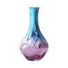 Vases Glass Creative Rich Simplicity Bamboo Lily Striped Vase Vase Home Living Room Flower Arrangement de bureau 17 cm Ornements de bureau