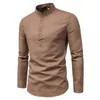 Hommes chemises de chemise formelle décontractée chemises à manches longues Blouses mâles Slim Business social top élégant pour l'homme Vêtements 240409