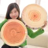 Dolls 3D Simulation Wood Stump Pillow Plush Toy Creative Cutting Board Big Tree Pillow Cushion Pillow Birthday Gift Car Neck Pillow