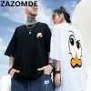 Bluza Zazomde Men T koszule kawaii ubrania haruku tops moda bawełniane koszulki śmieszne streetwear men gubite letnie koszulki z kreskówki