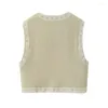 Gilet da donna gilet ricamo a punta aperta senza maniche donna donna estate femminile vintage chic tops