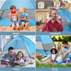 Zelte und Unterkünfte tragbare automatische Instant -UP -Zeltstrand Camping Leicht Anti -UV -Picknick Sonnenschutzmarke Marke
