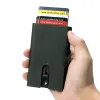 Wallets Casekey RFID Blocking Blocking Card Carte Solder Anti Bank Card Pocket Green Pop Up Wallet Smart Business Credit Card Carte Tarjeteros