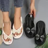 Slippers Femmes Flip Flop Sandales d'été Sweet Bow Not Cloud Low Talon Casual White Talons plage Home Flats Soft Luxury salle de bain