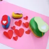 Wytłaczanie losowe kolorowe serce 9/16/25 mm DIY Hole Puncher do scrapbooking stemple Maker Kids Scrapbook Paper Cutter wytłaczanie